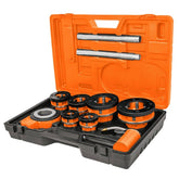 Juego de tarraas para tubos de 9 piezas truper